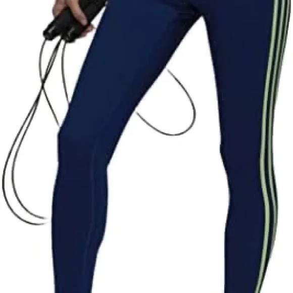 Adidas x Farm Rio Tight Fit High Rise Full-Length Blue Athletic Leggings - Picture 2 of 2